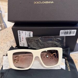 Women's Cream and Gold Sunglasses